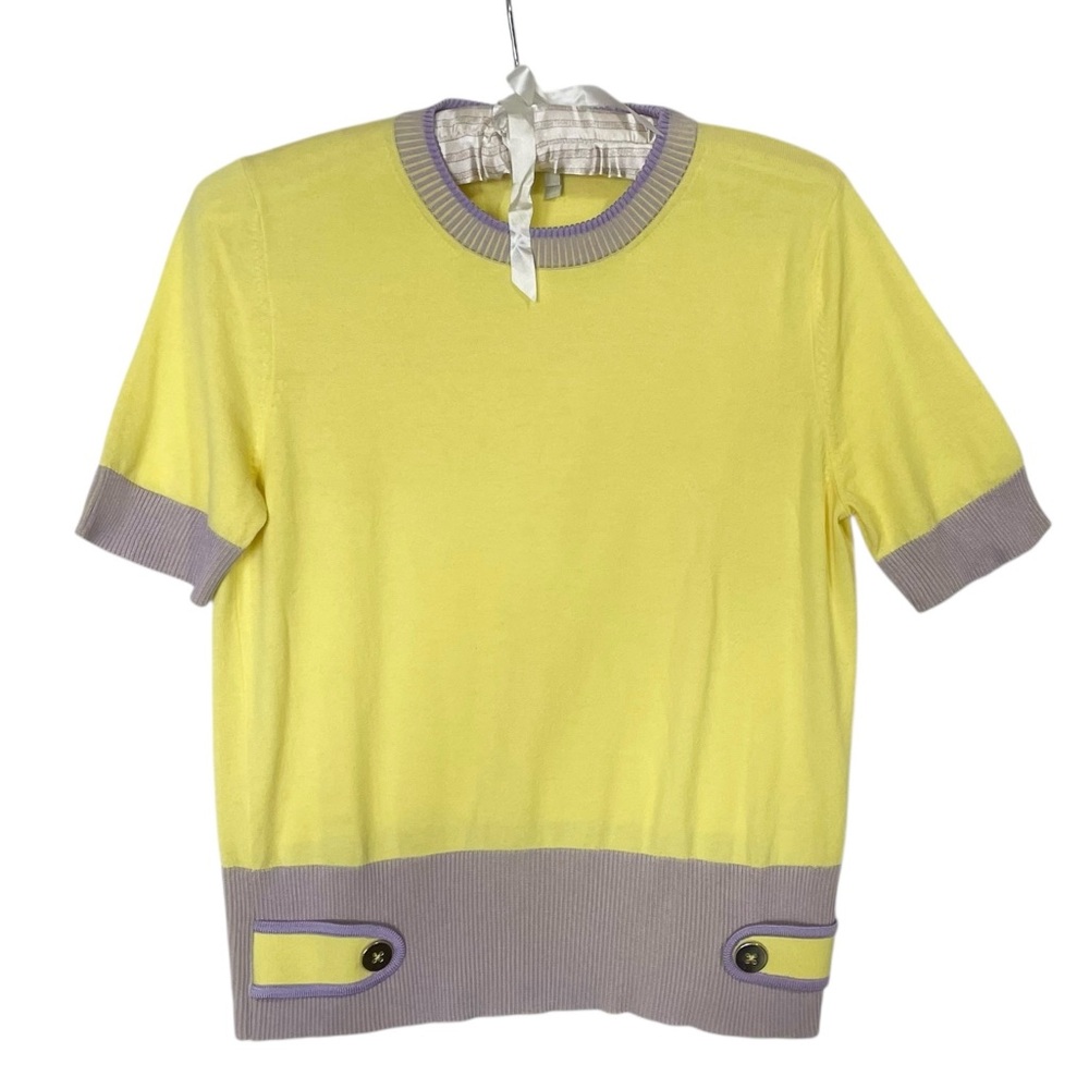 Knitss Janet Knit Short Sleeves Top Size M Old Money Classic Office Preppy
